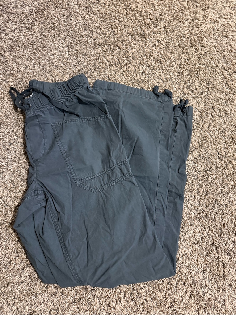 aerie Charcoal Elastic Waist Casual Pants